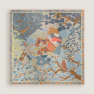 HERMES ダンスシーン シルクハンカチ 90cm dans-les-bras-de-selene-scarf-